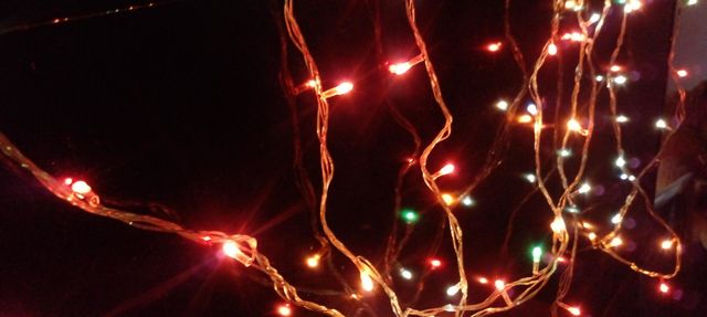 night click, drak background, bulbs, colorful