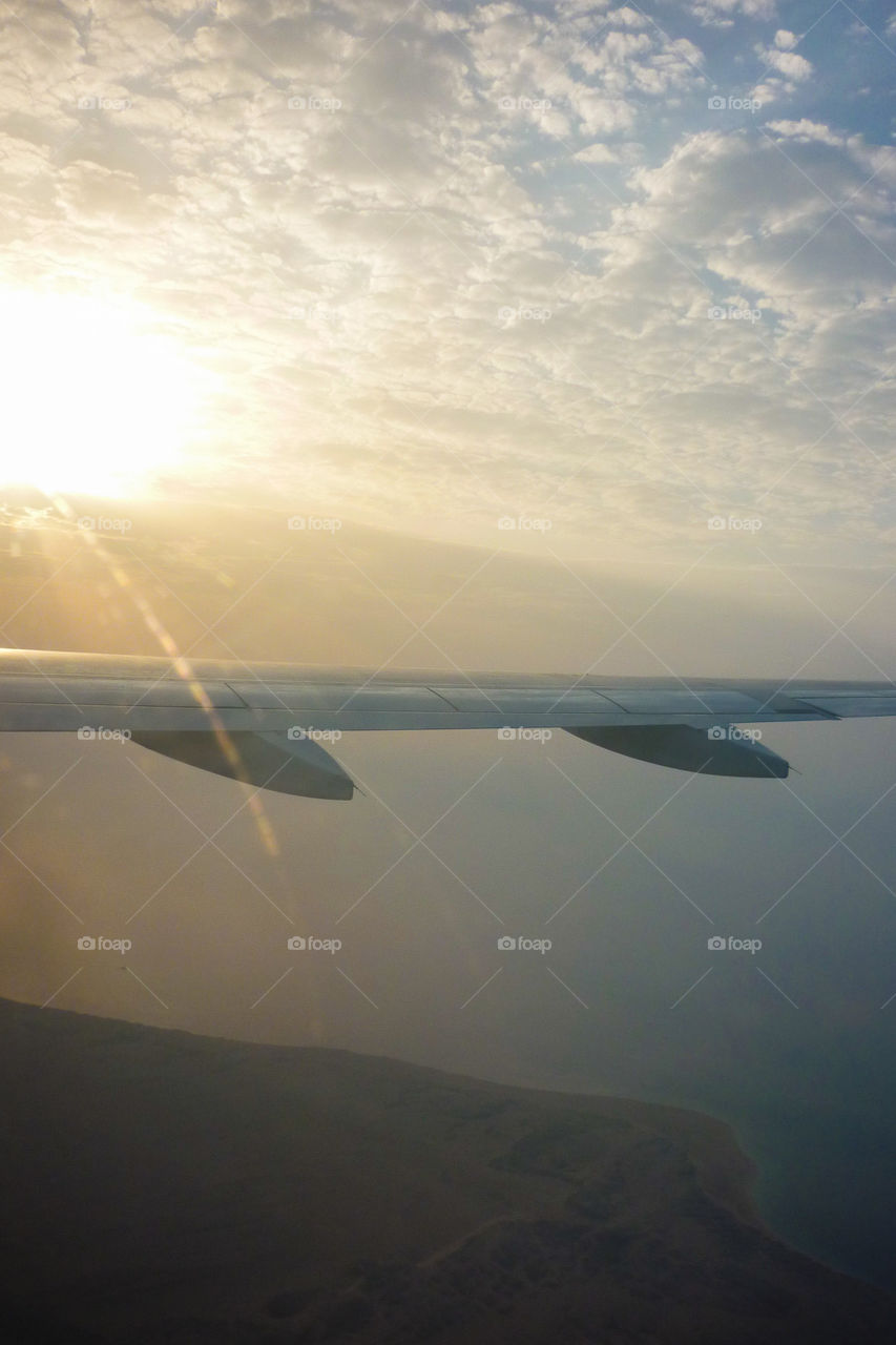 Sunlight from a plane