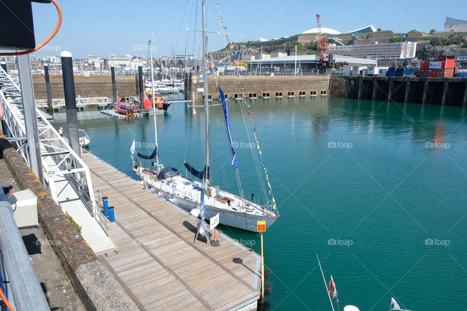 Gypsy Moth IV in Jersey, Channel Islands