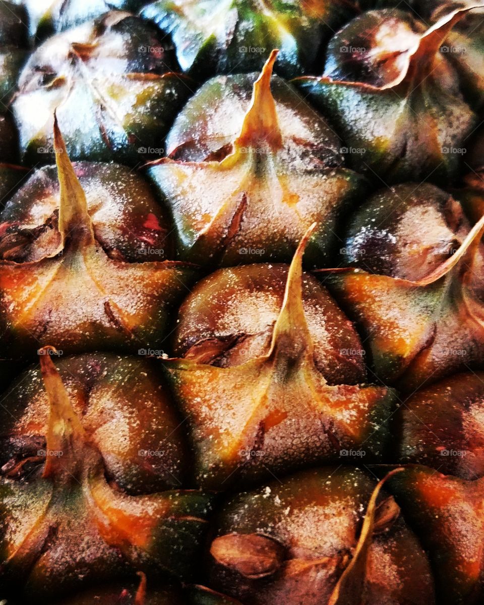 Macro shot of pineapple