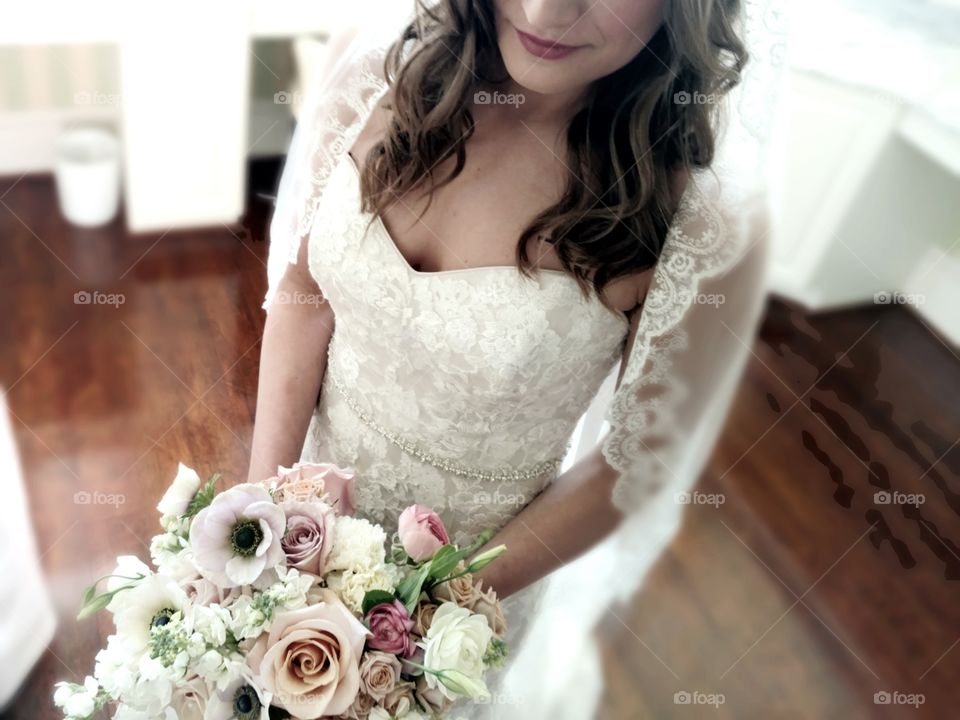 Bride and Her Bouquet