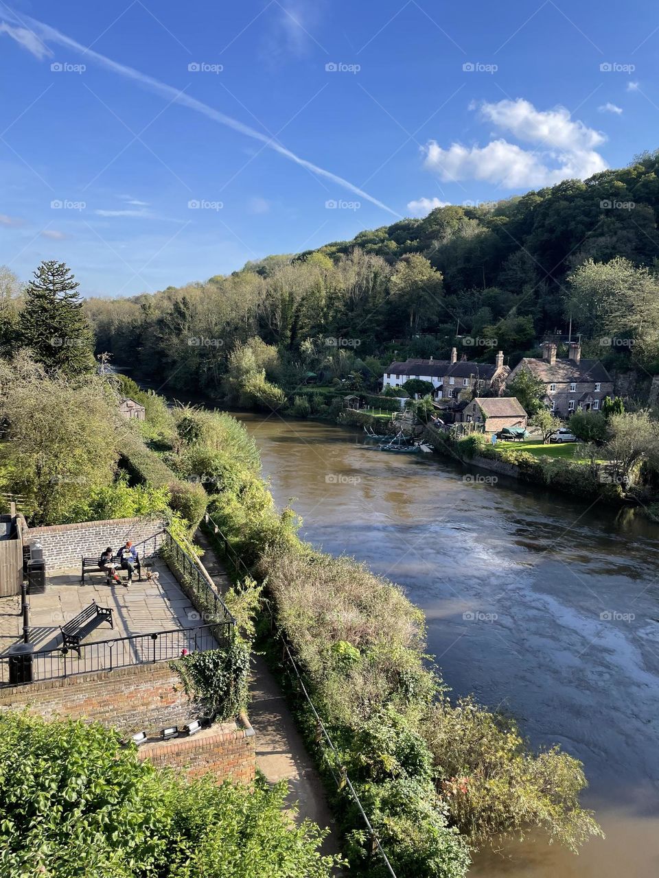 View taken from the bridge in Ironbridge 