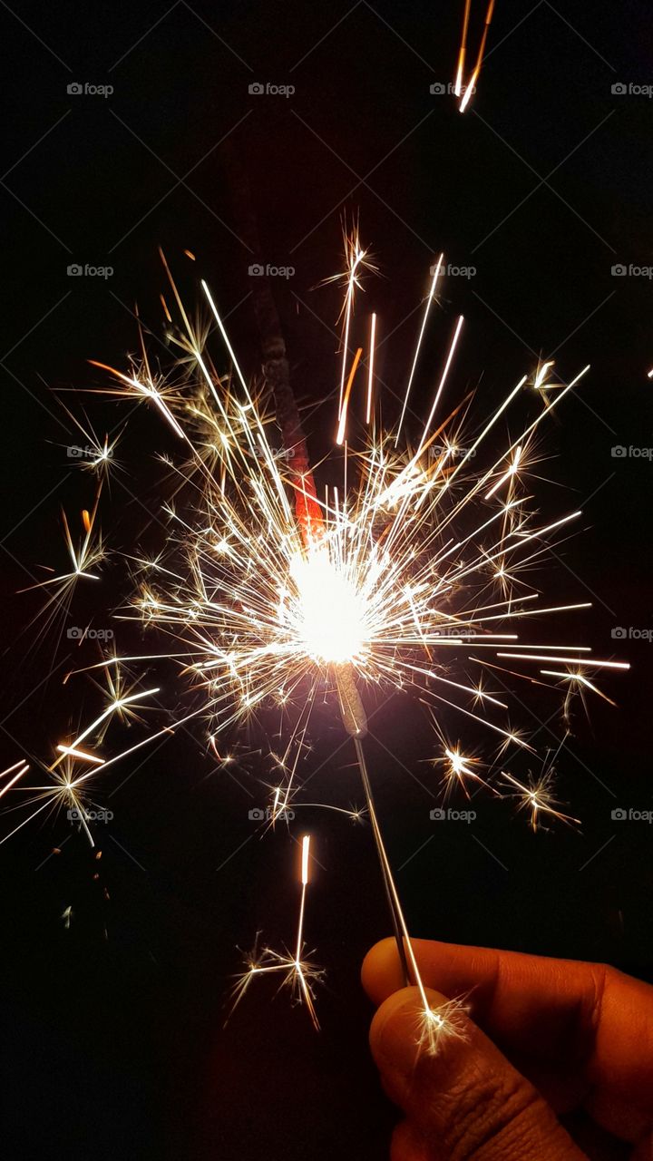 fireworks and sparklers