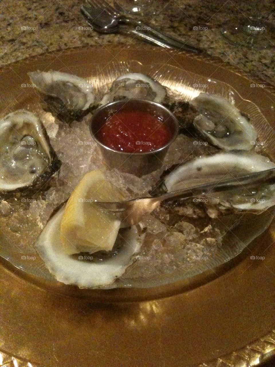 Oysters on the half shell