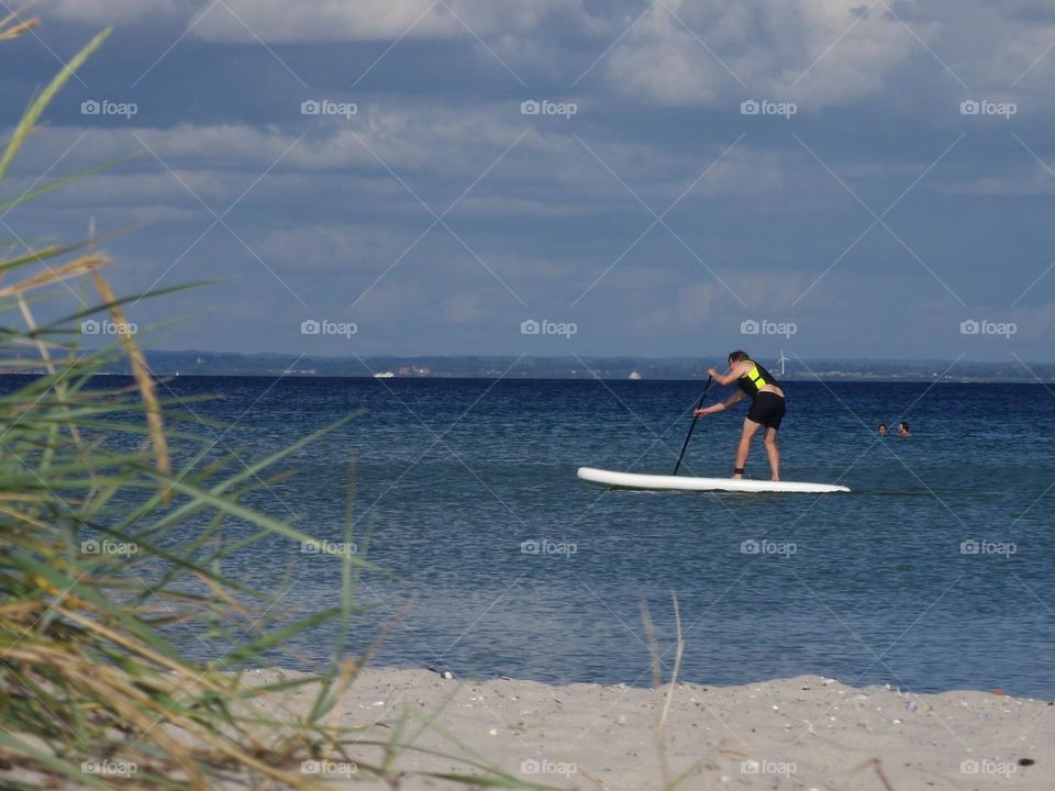 paddleboarding