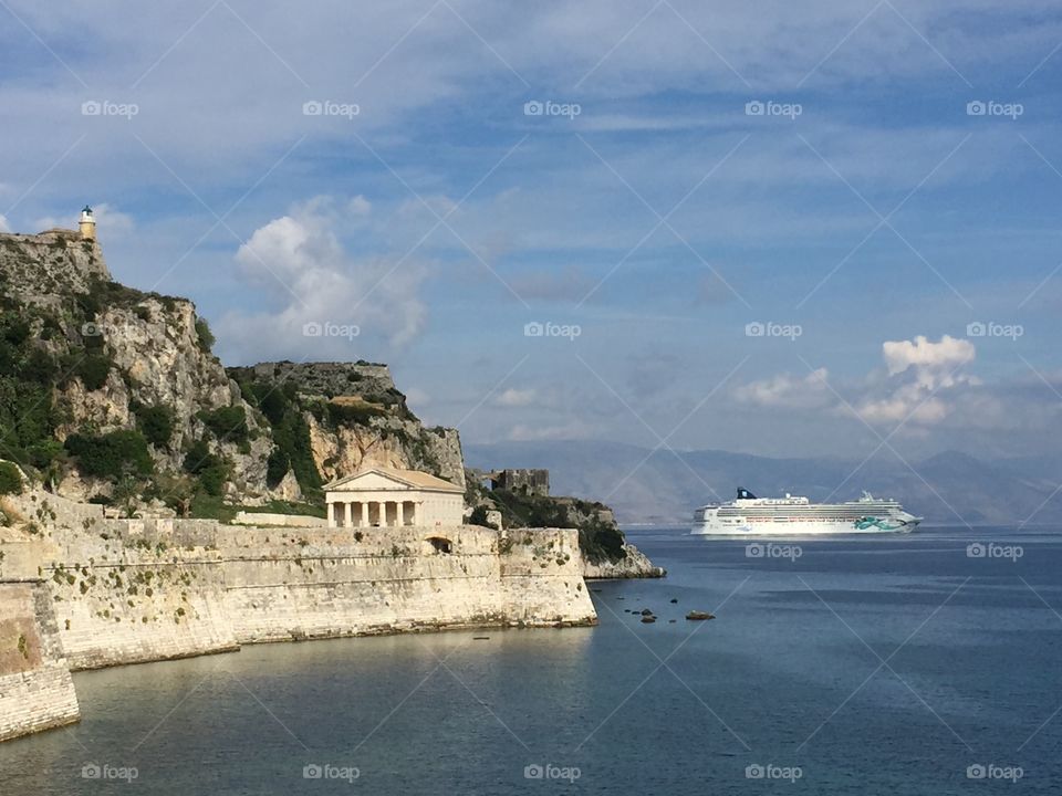 Cruise ship, Corfu . Greece