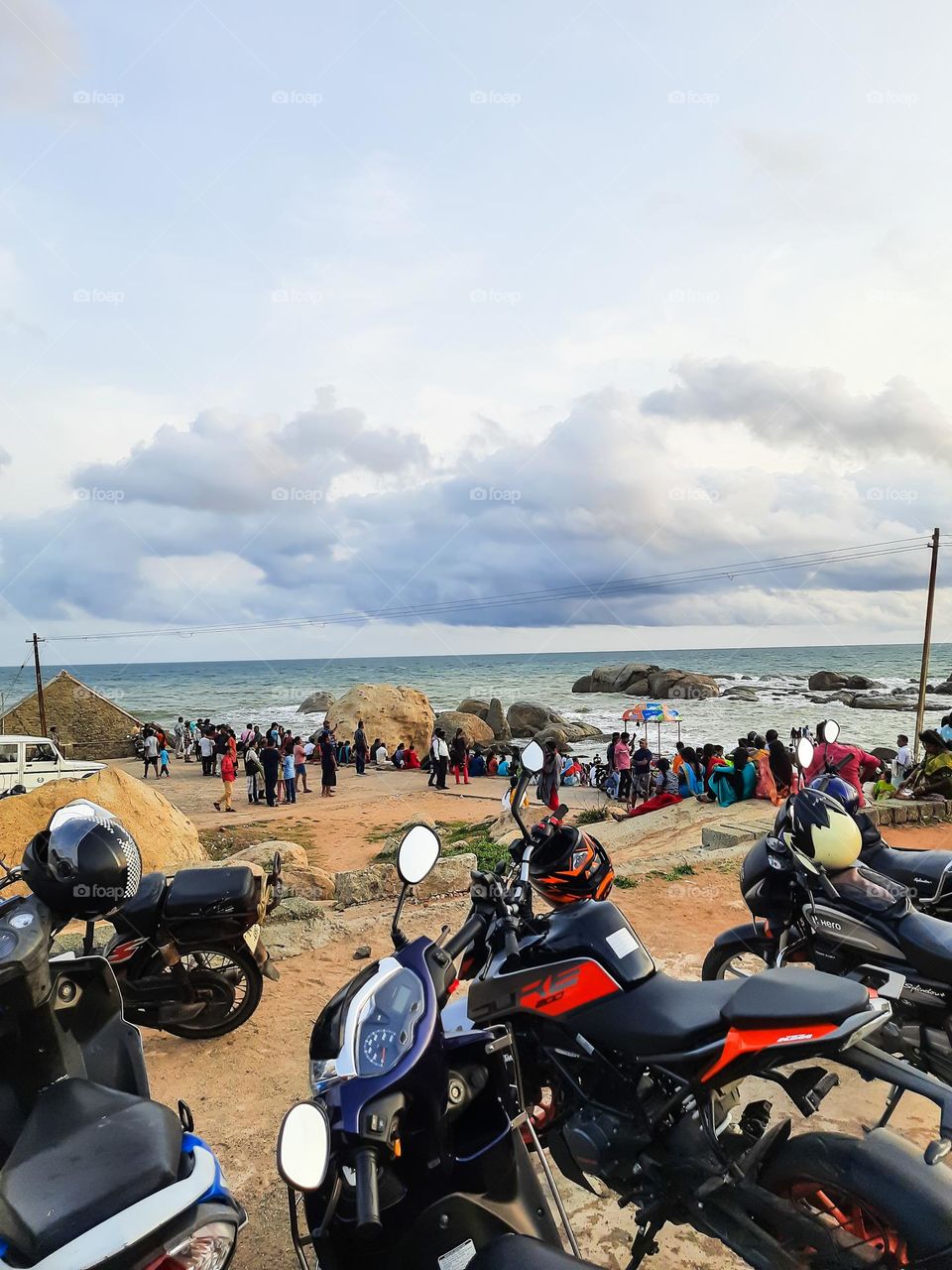 Crowd in a beach