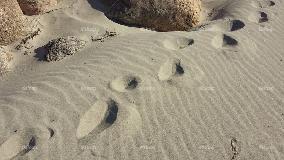 Footprints in the sand