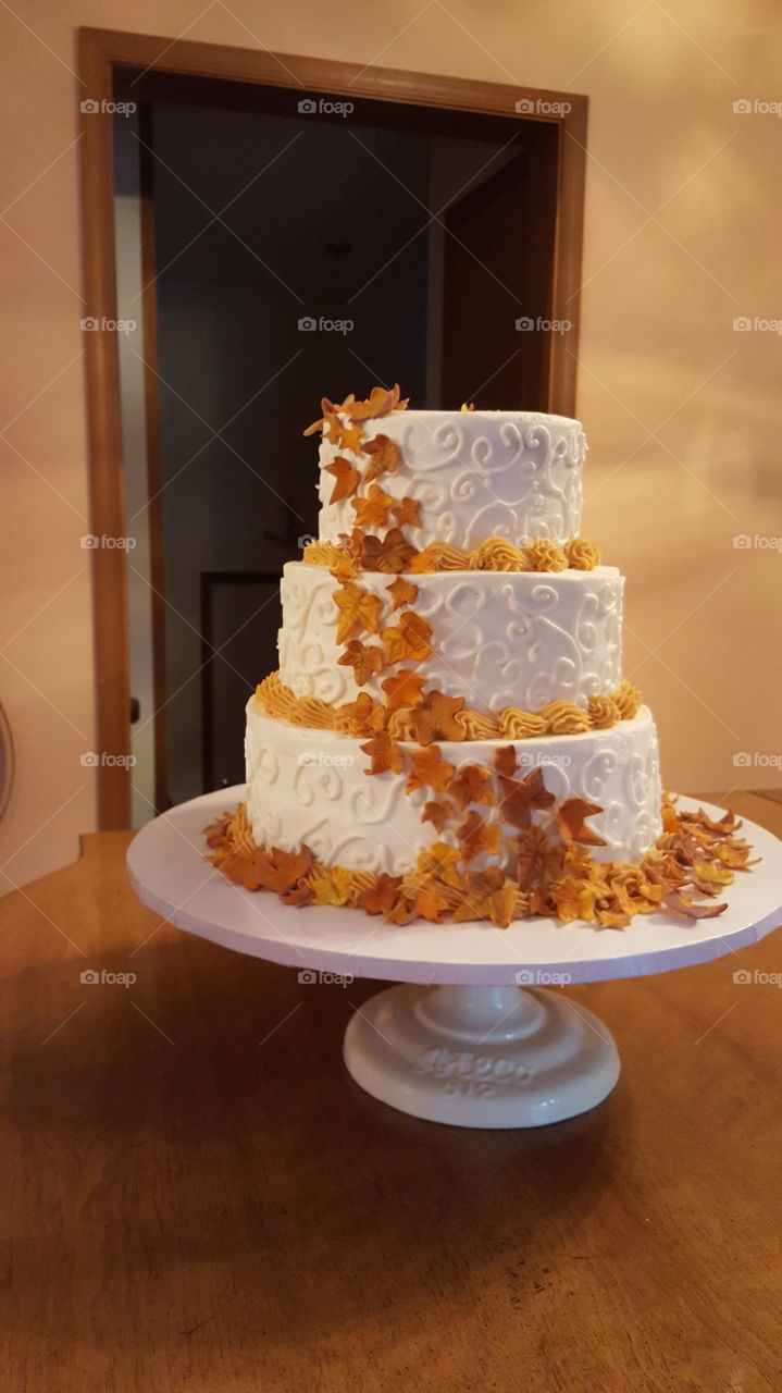 Fall Wedding Cake by Creative Cakes and More by Beth