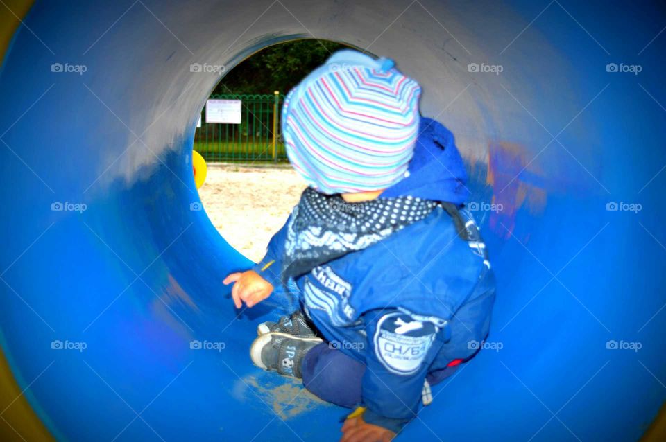 little boy on the playground