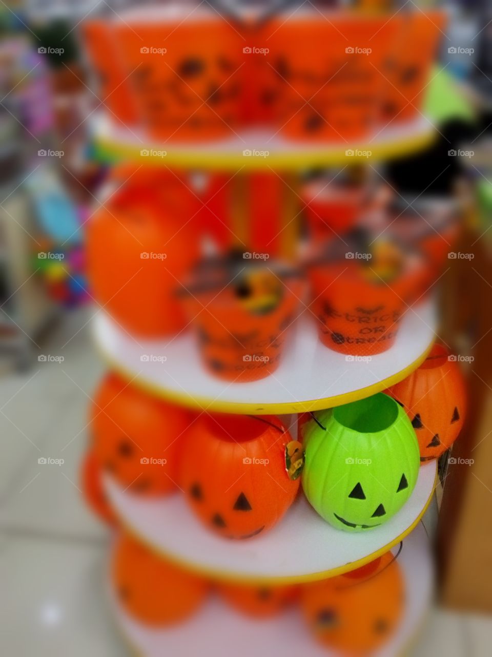Odd colored pumpkin for Halloween