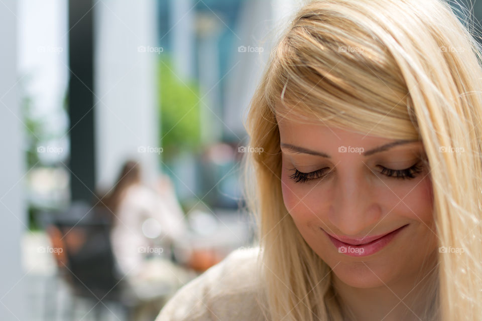 Close-up of smiling woman