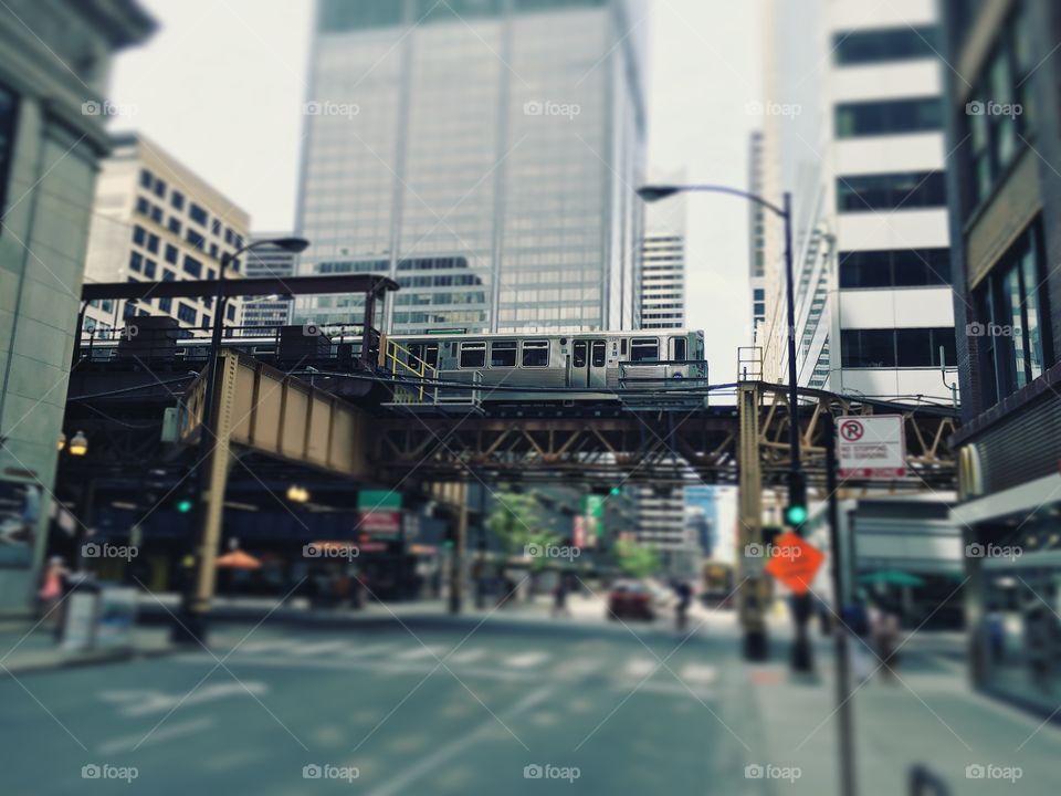L Train in the Loop, Chicago. 
