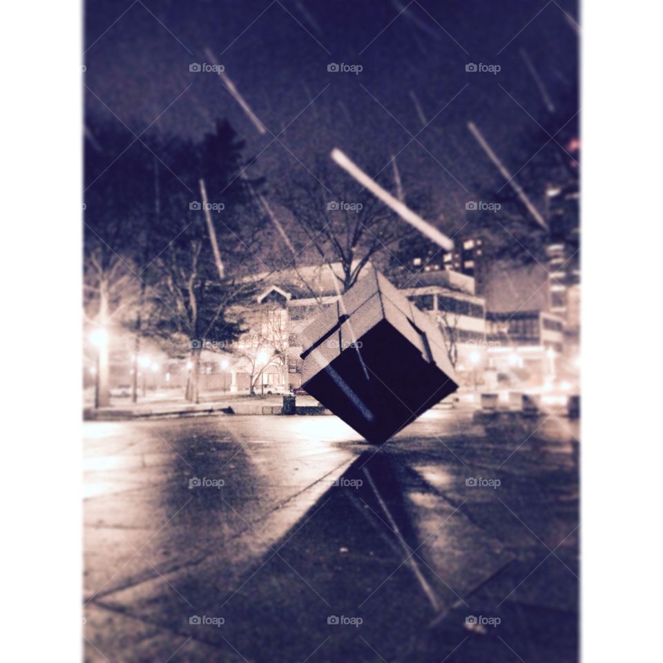 Snowy Sunday. "The Cube" - Ann Arbor, MI