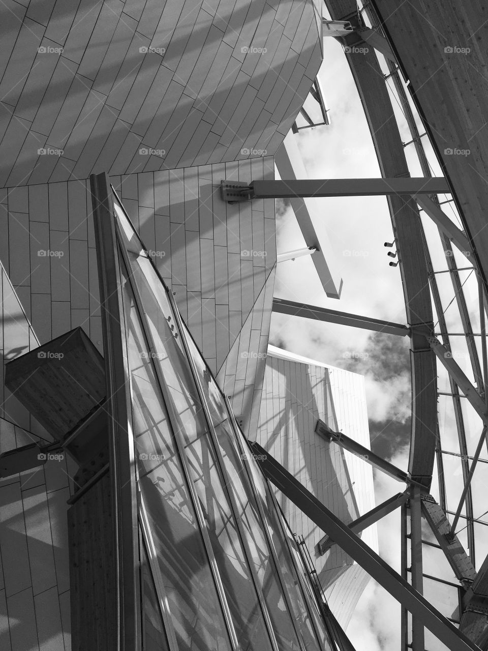 Modern museum building in Paris