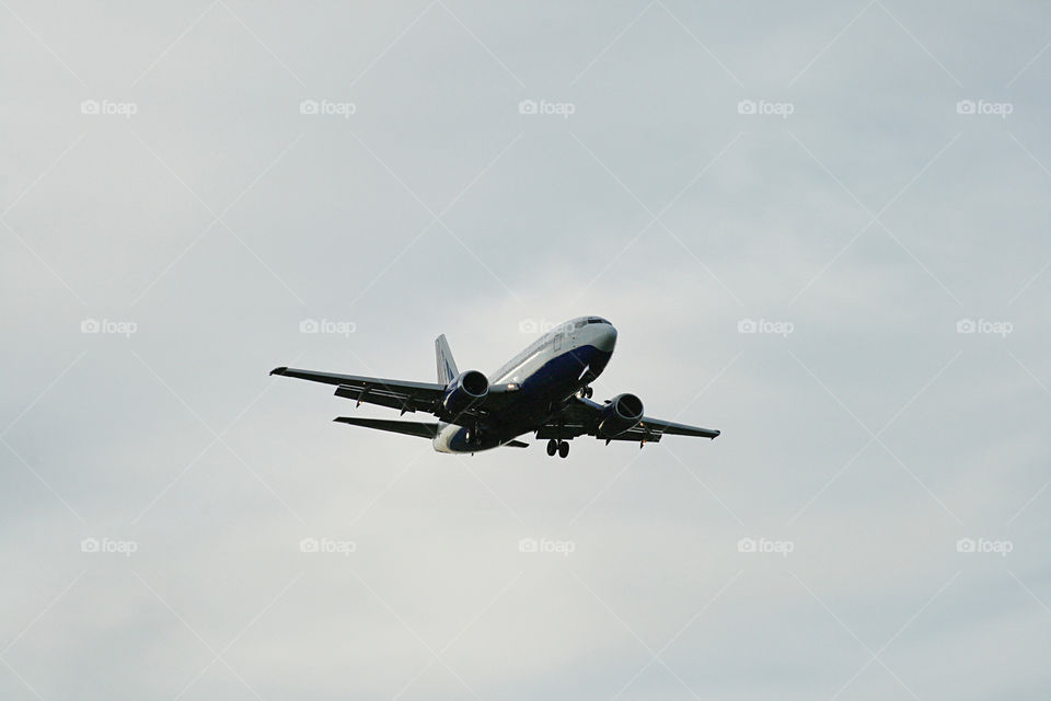 Airplane and clouds 