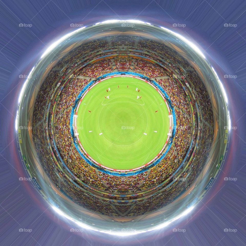 Manaus arena tiny planet