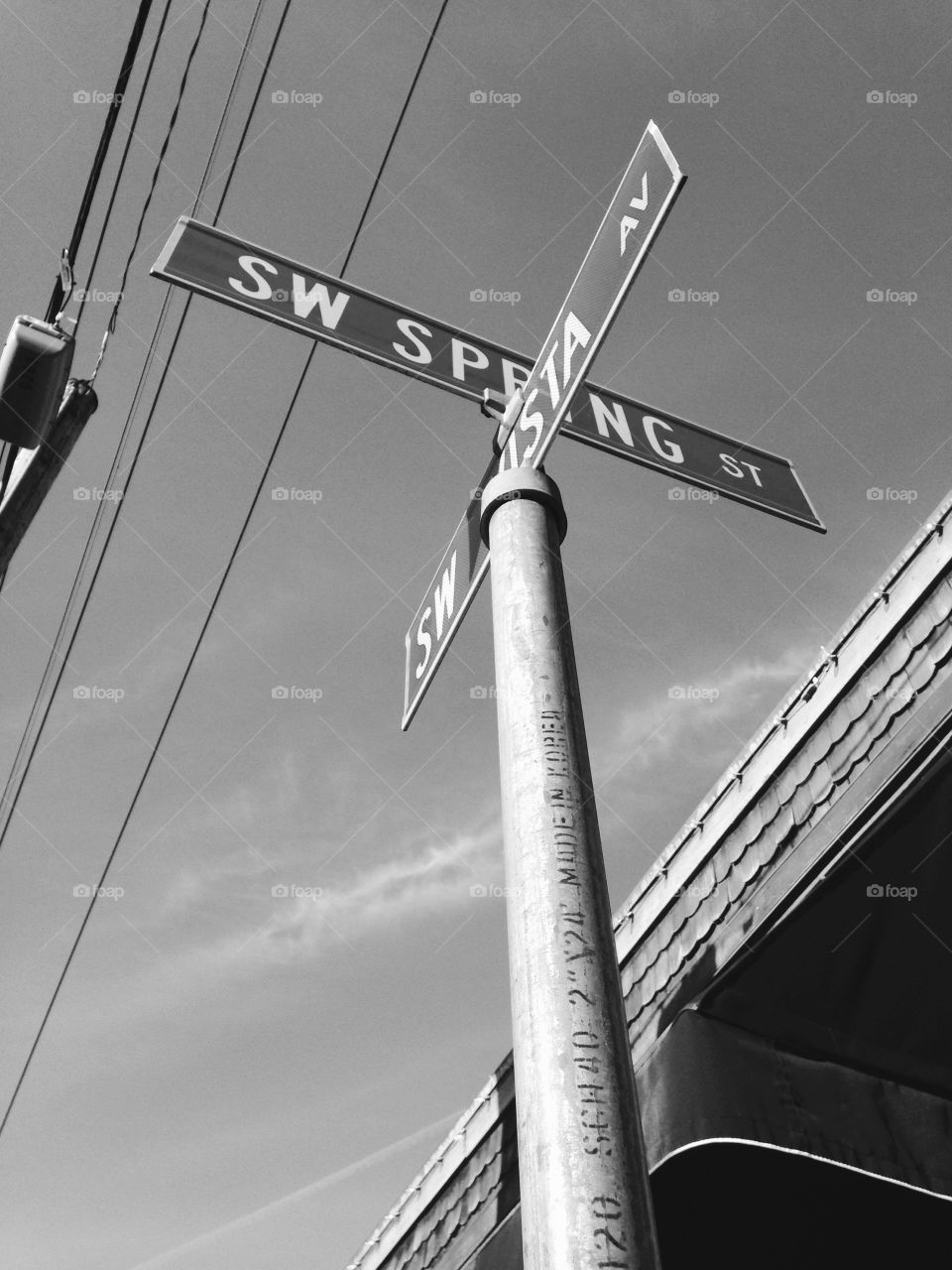 SW Spring & Vista B/W