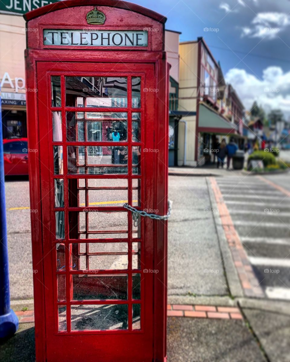 Vintage phone booth 