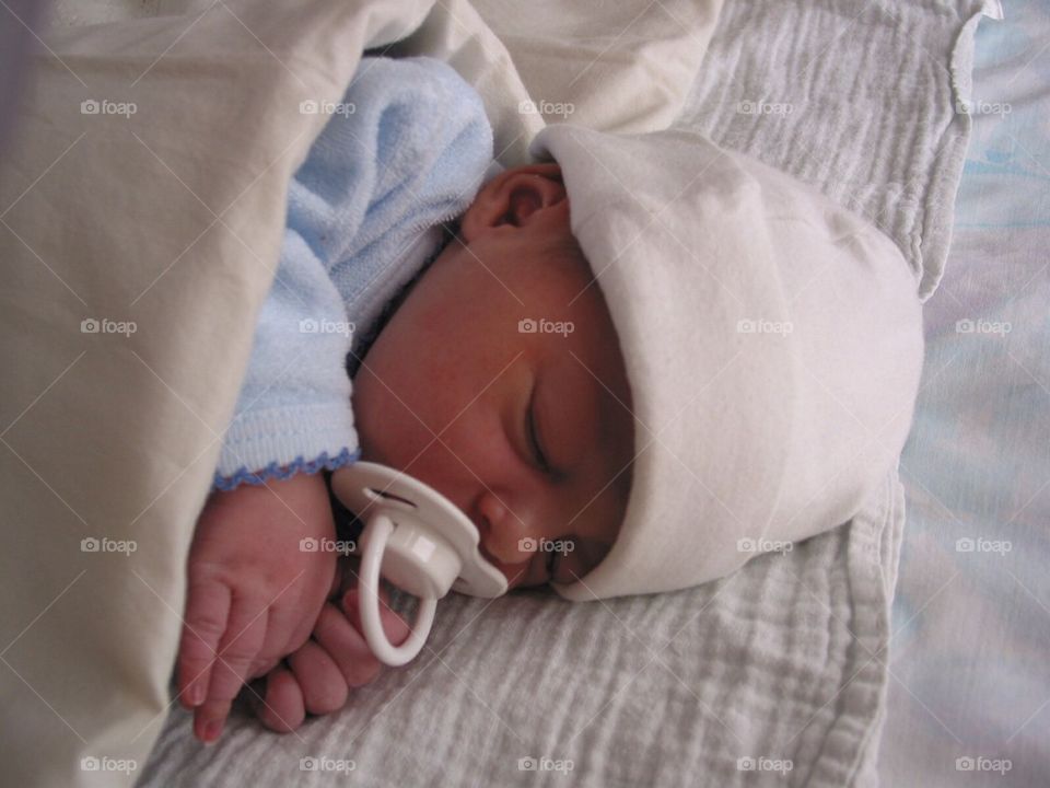 Newborn baby asleep