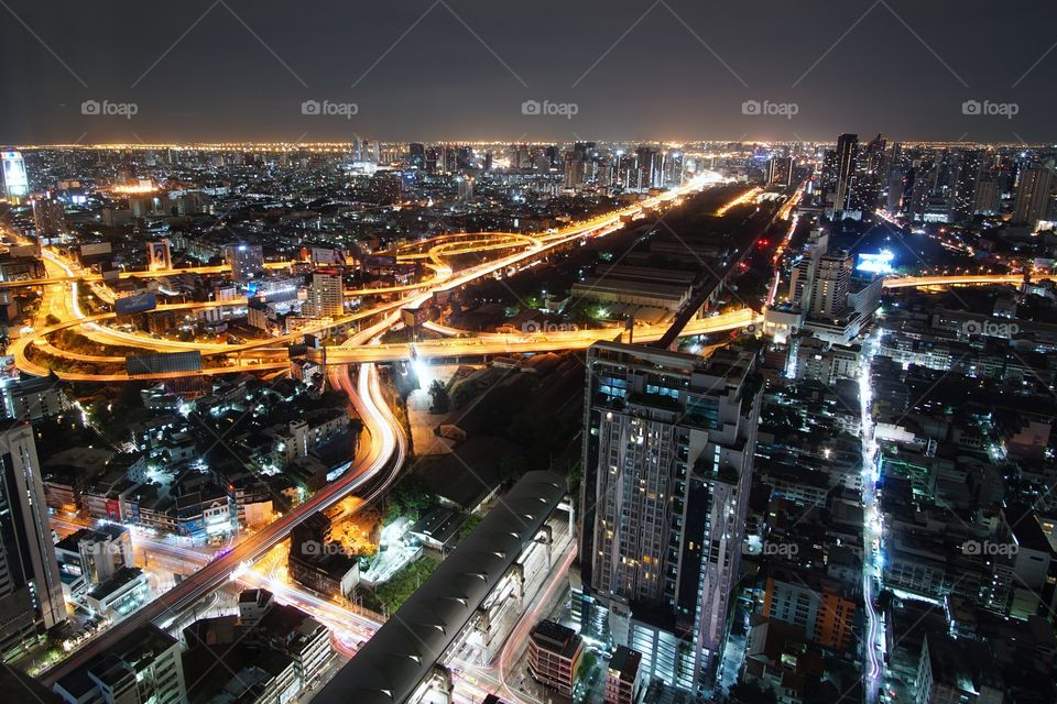 midnight in bangkok, taken from baiyoke sky hotel
