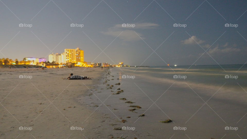 When it’s midnight but the full moon makes it look like daytime at Clearwater beach.