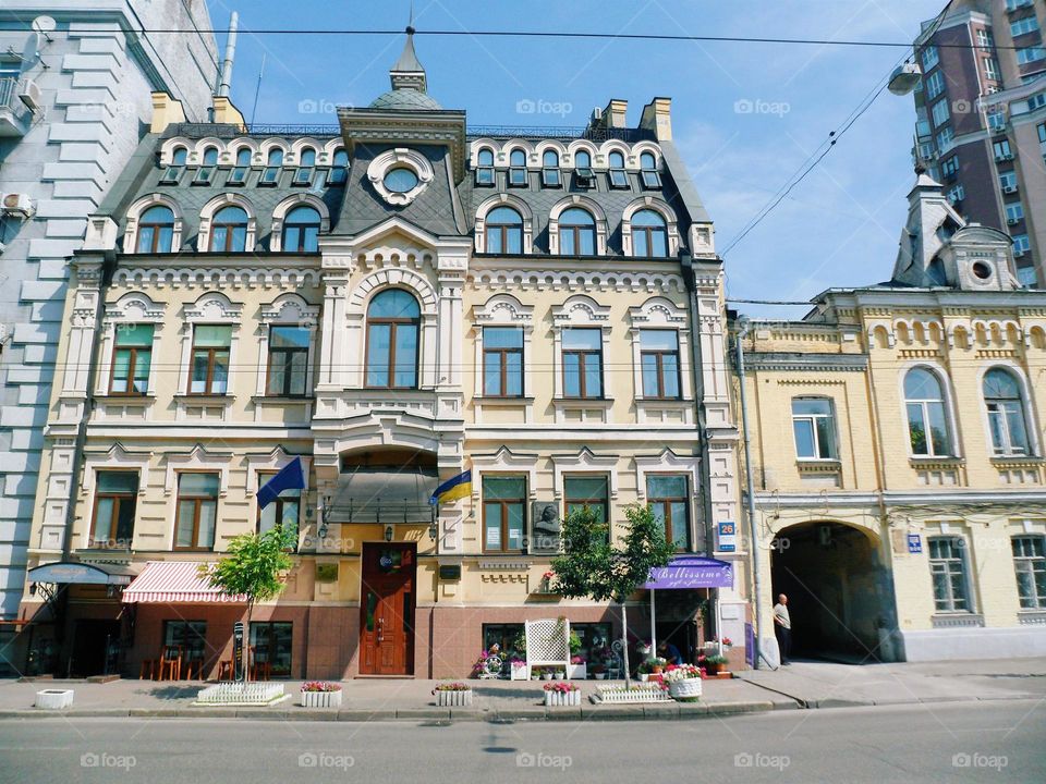 the old district of the city of Kiev, Kiev, Ukraine