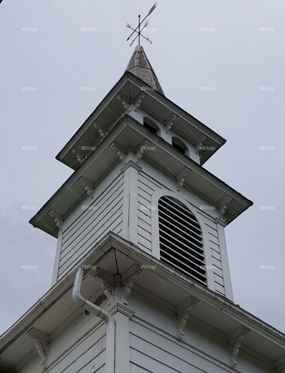 Church Steeple with Weather Vane