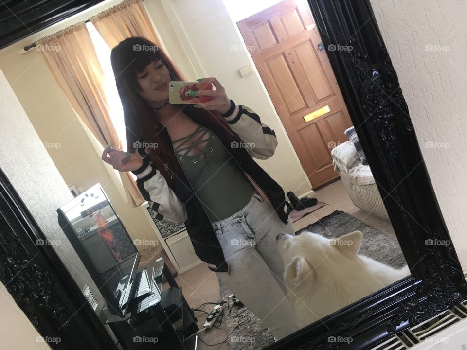 Selfie with the husky 