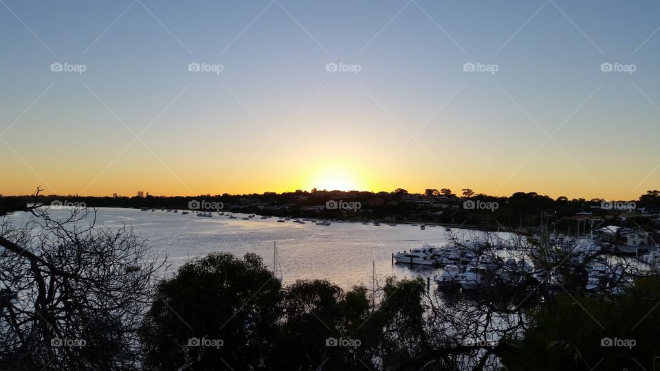 bicton sunrise. riding to work