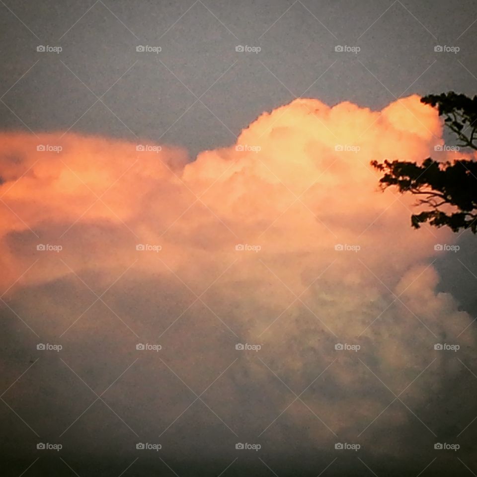 Sunset storm cloud