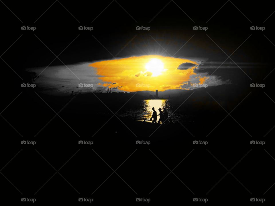 the crying eye of sunset