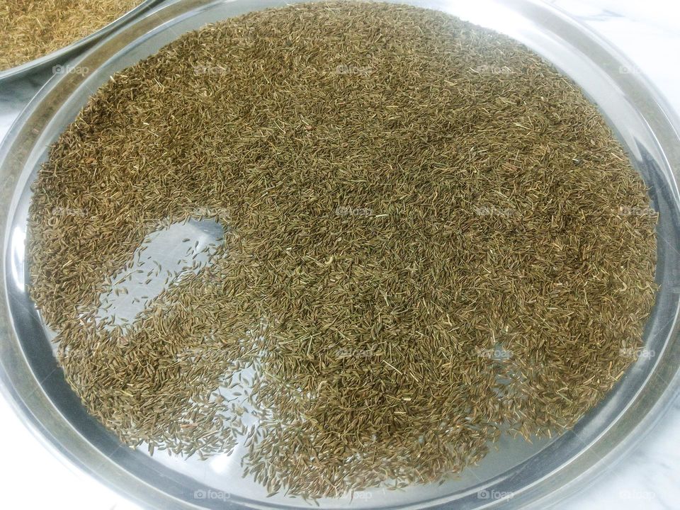Cumin Seeds on a Tray