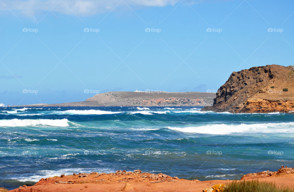 beautiful menorca Balearic island beach in Spain