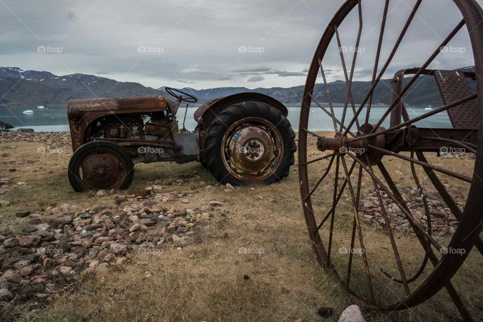 Wheel, No Person, Vehicle, Transportation System, Abandoned