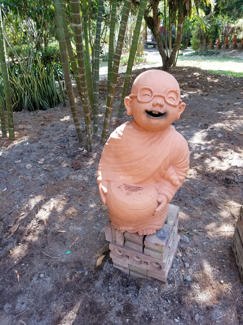 Happy Monk Statue