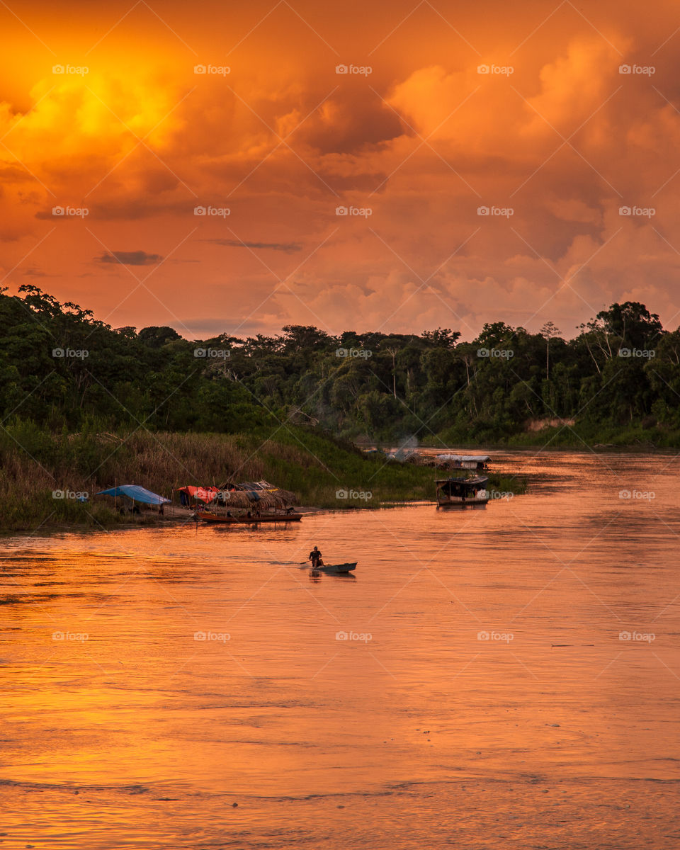 Sunset over Feijo, Acre