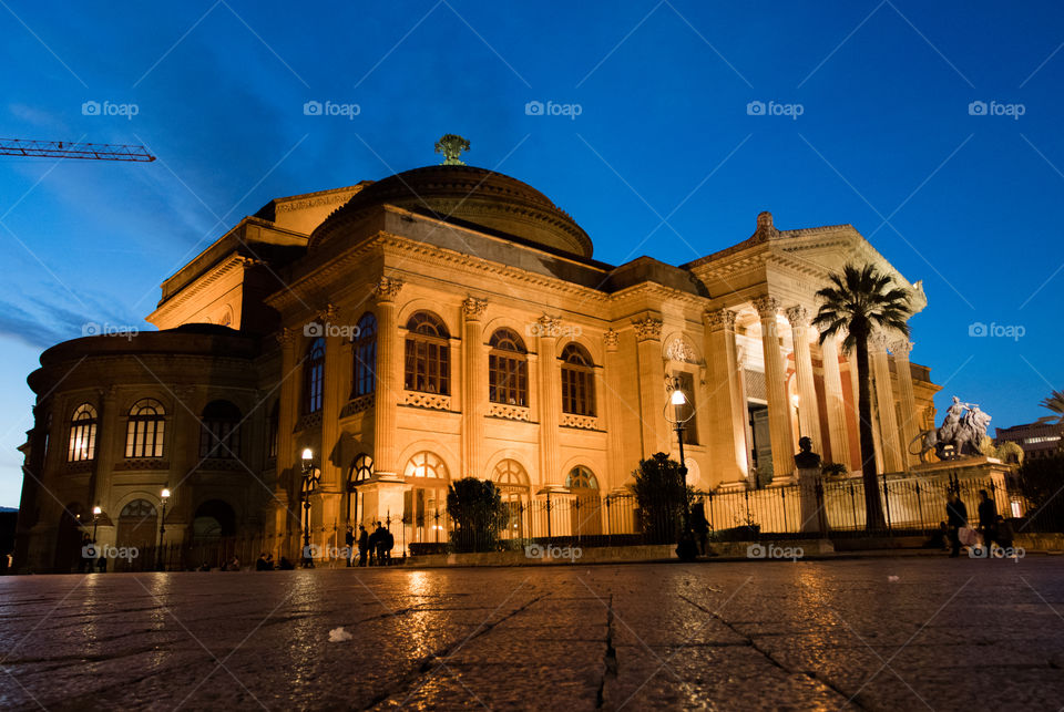 Illuminated building