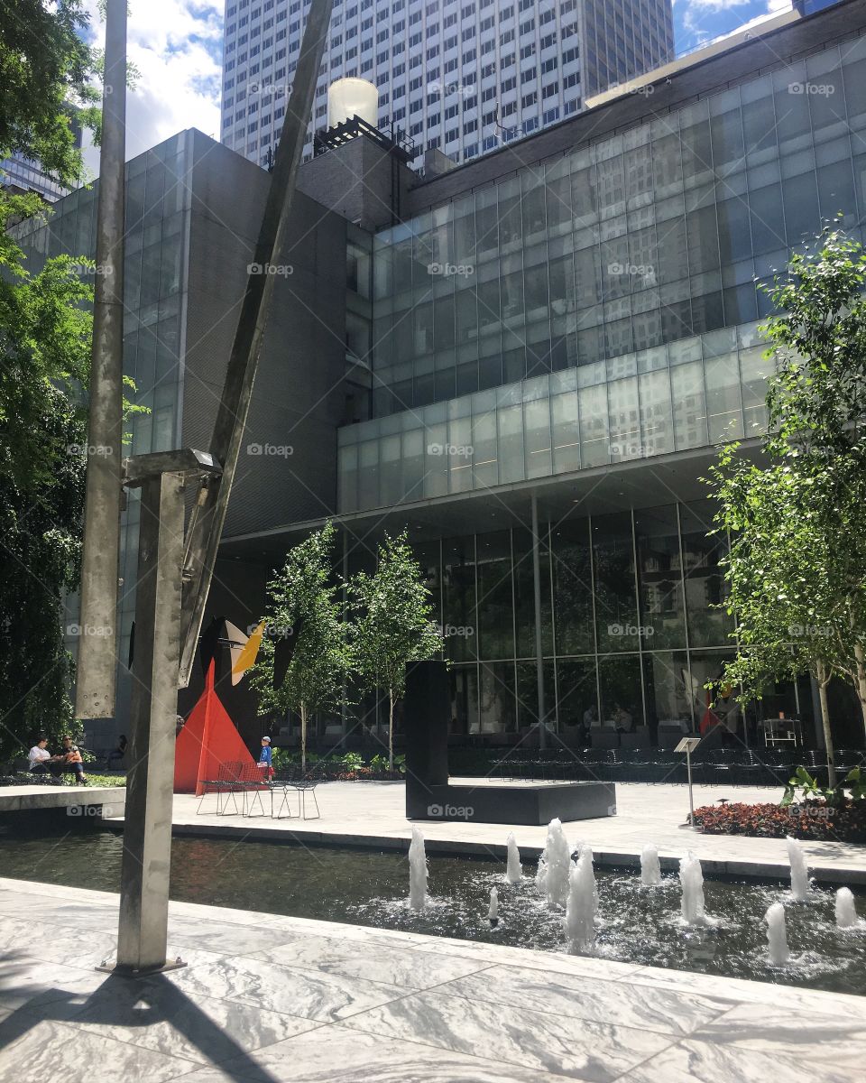 MoMA Sculpture Garden on a sunny day
