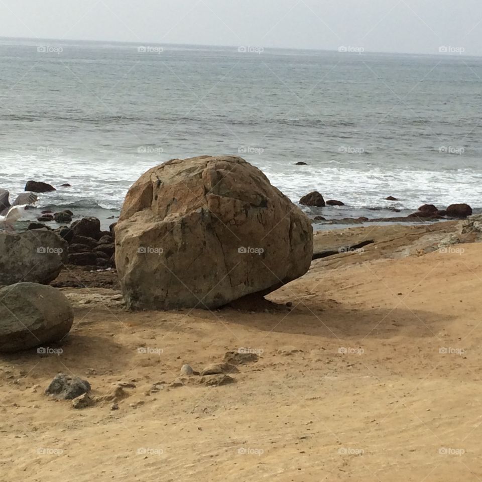 San Diego cliff. A Look at San Diego Pacific Shore Line