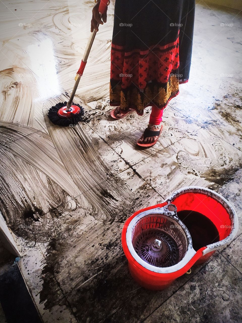 Easy Wiring Mop For Dark heavy oily Floor cleaning