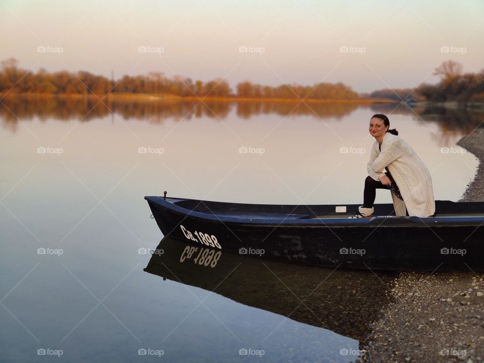 Nice calm afternoon on the Danube river banks