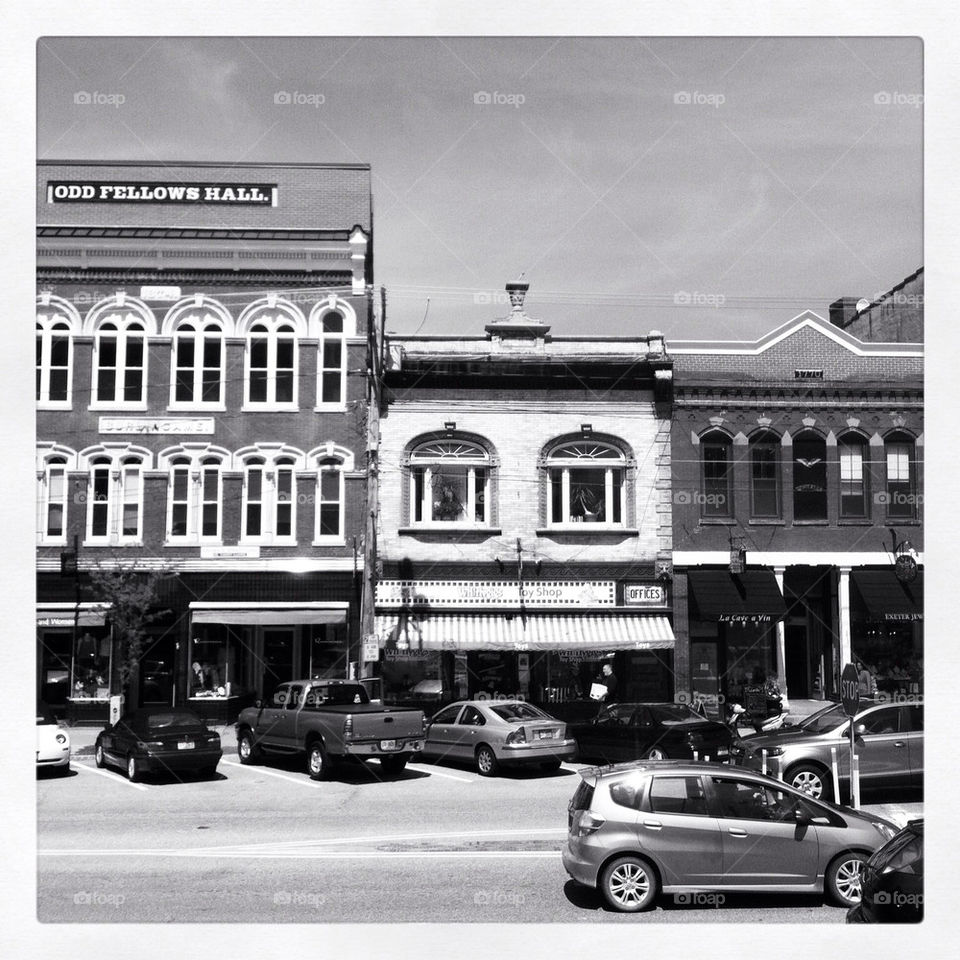 downtown exeter city street main street by bobmanley