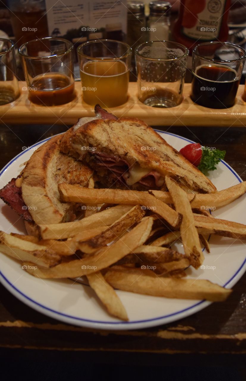 Beer and a Reuben