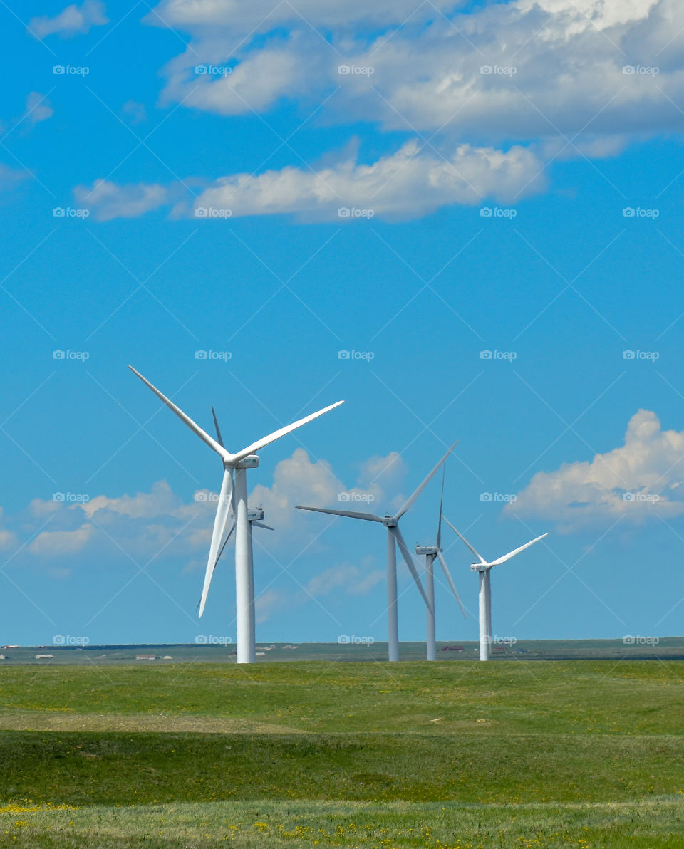 big electric windmills in Wyoming
