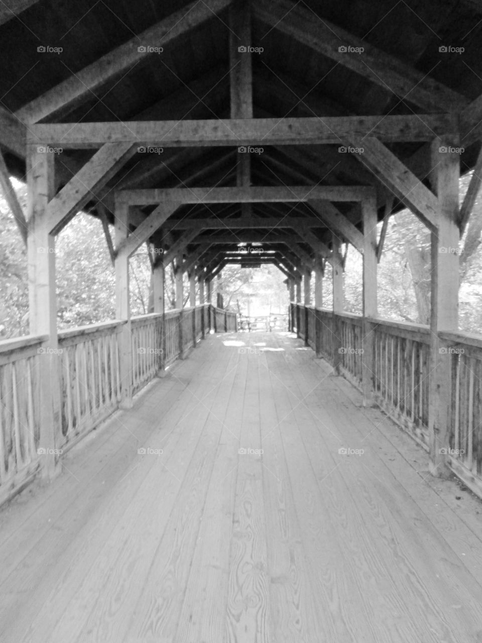 View of empty bridge