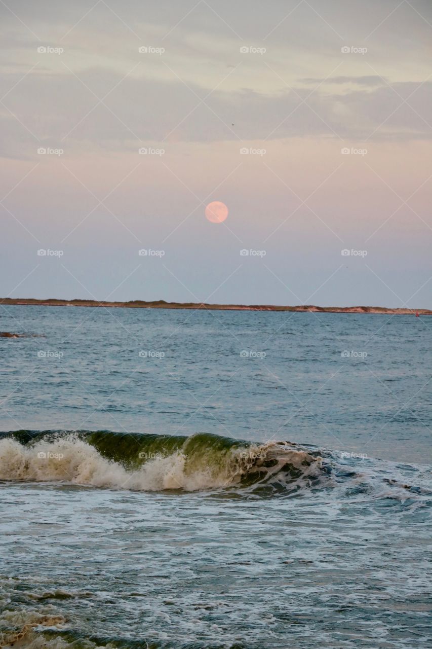 Moon at the beach