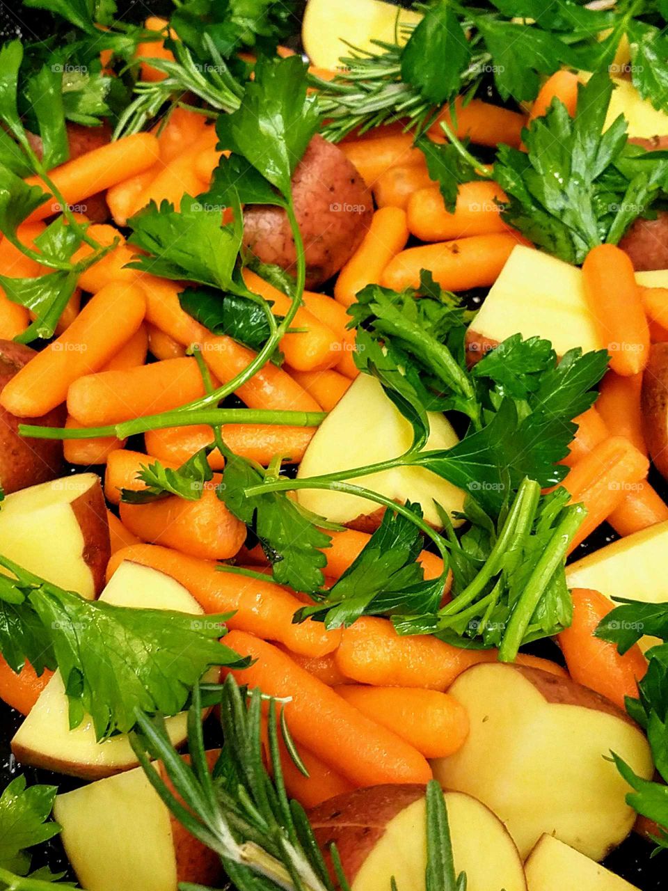 Full frame of healthy vegetables