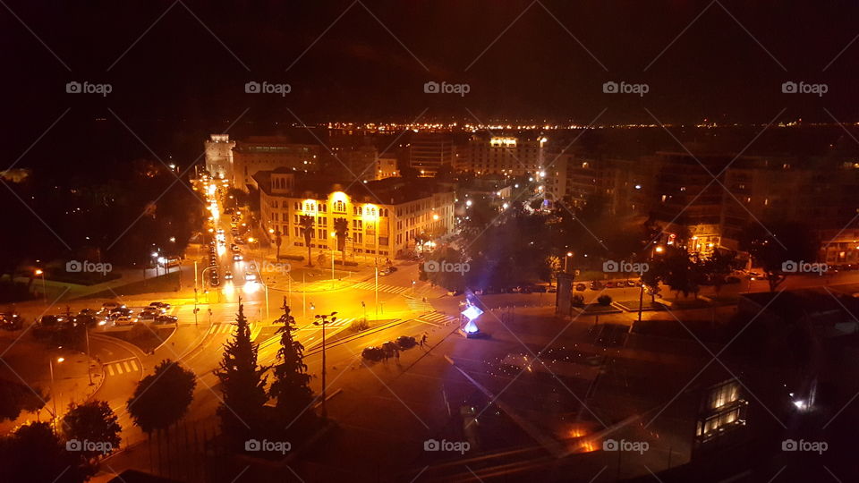 night Thessaloniki view