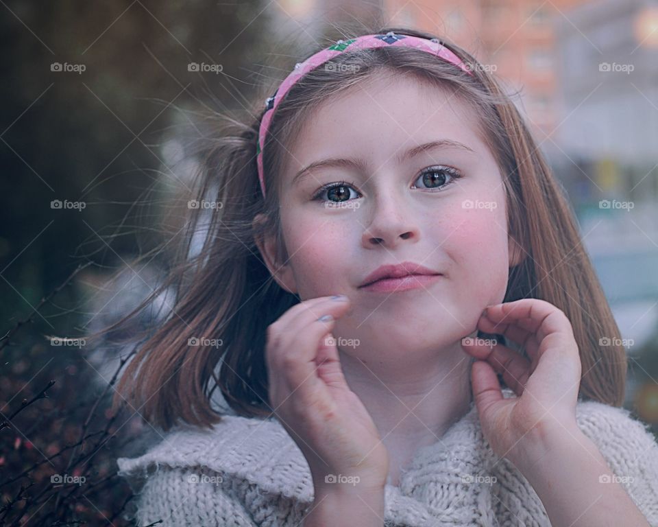 Sweet, candid expression 